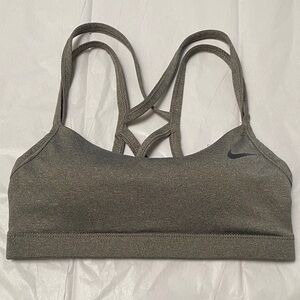 Nike Women's Gray Crisscross Strappy Sports Bra XS